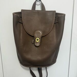 Coach Brown Leather Rucksack Backpack style 9943
